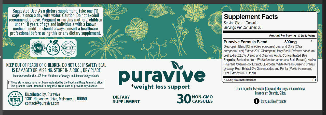 Puravive Reviews – Proprietary Blend for Effective Weight Loss or Fake  Claims? - Rebecca's Tent